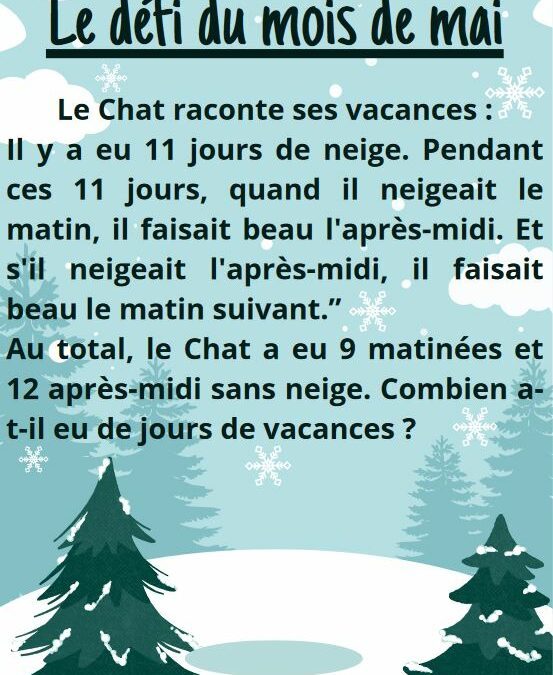 Enigme de Mathématiques – Mois de mai